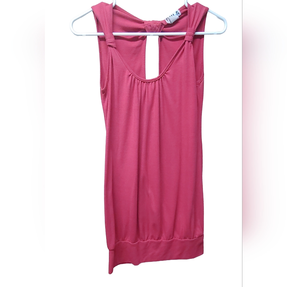 DNLA Womens Red Sleeveless Top Medium